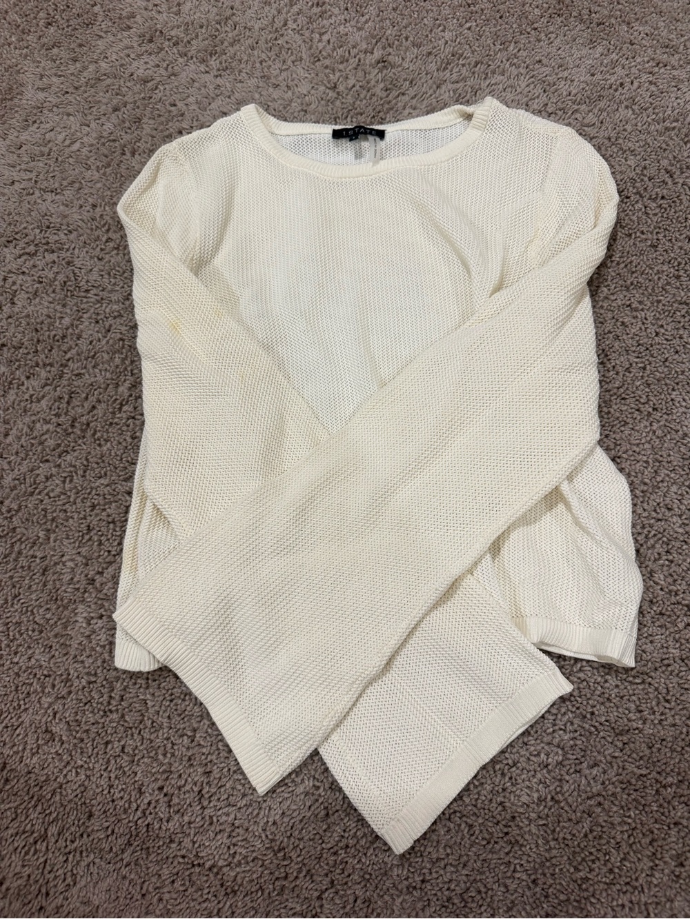 ✨1 State Cream Knit Long-Sleeve Sweater sz S